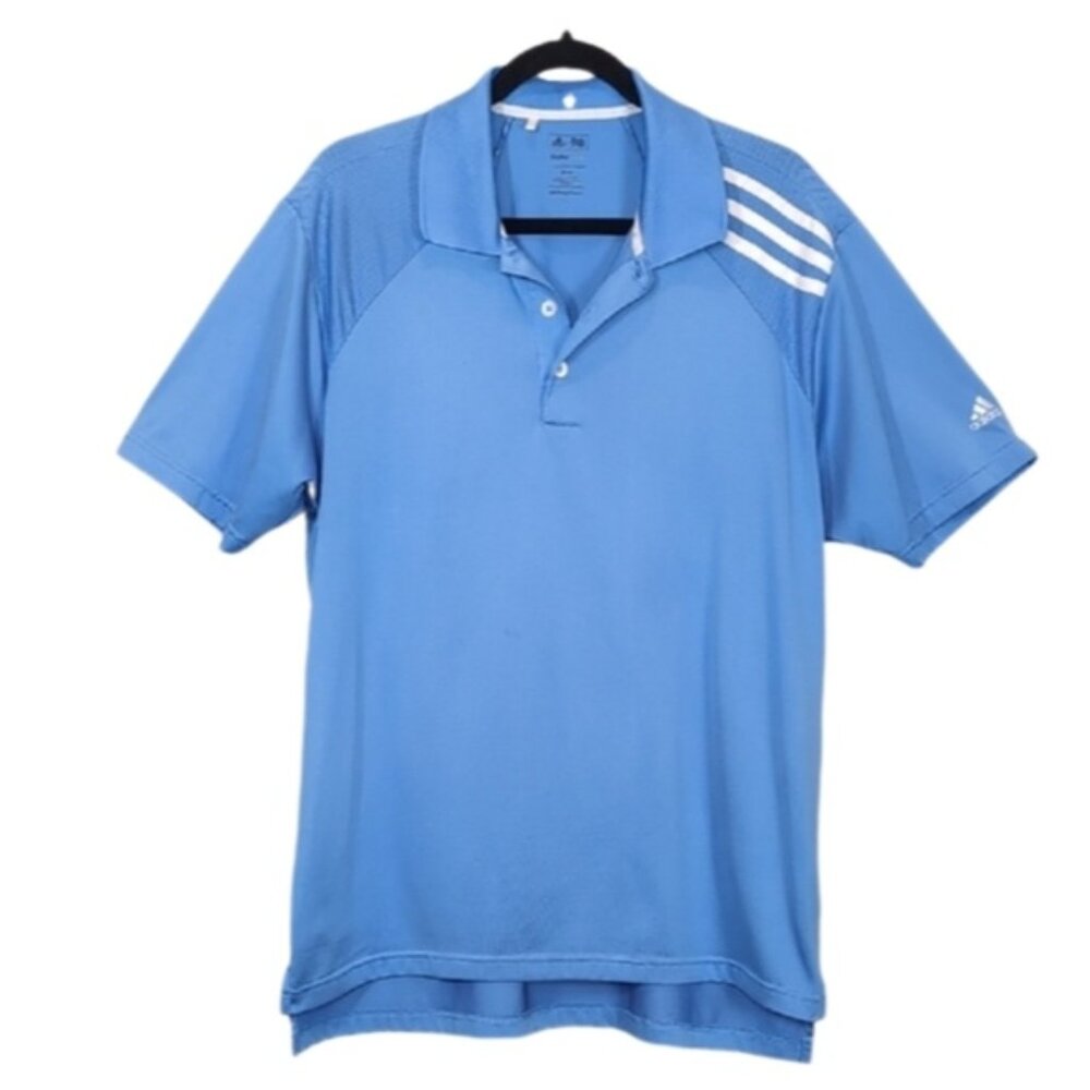 Adidas Golf ClimaCool Blue Performance Polo Shirt Mens Medium Athletic Top
